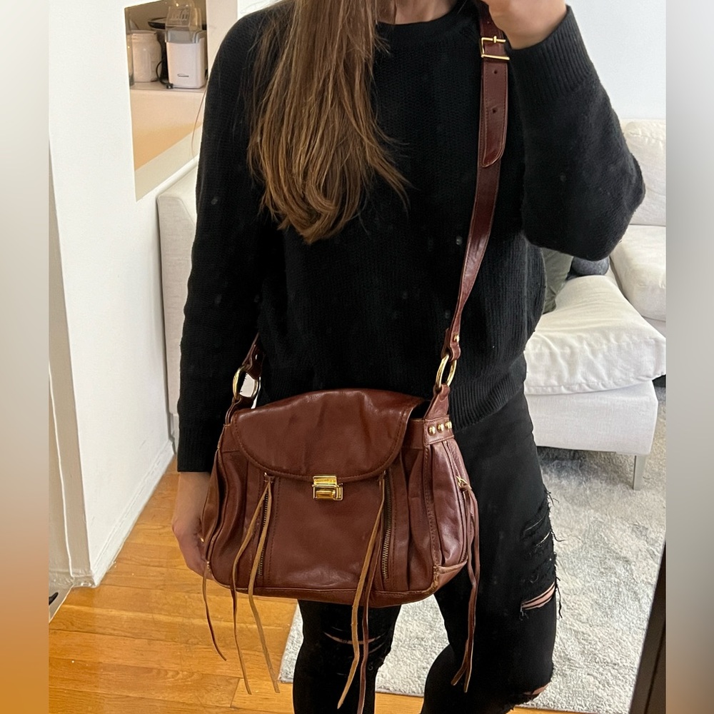Rebecca Minkoff Cognac Leather Crossbody Bag